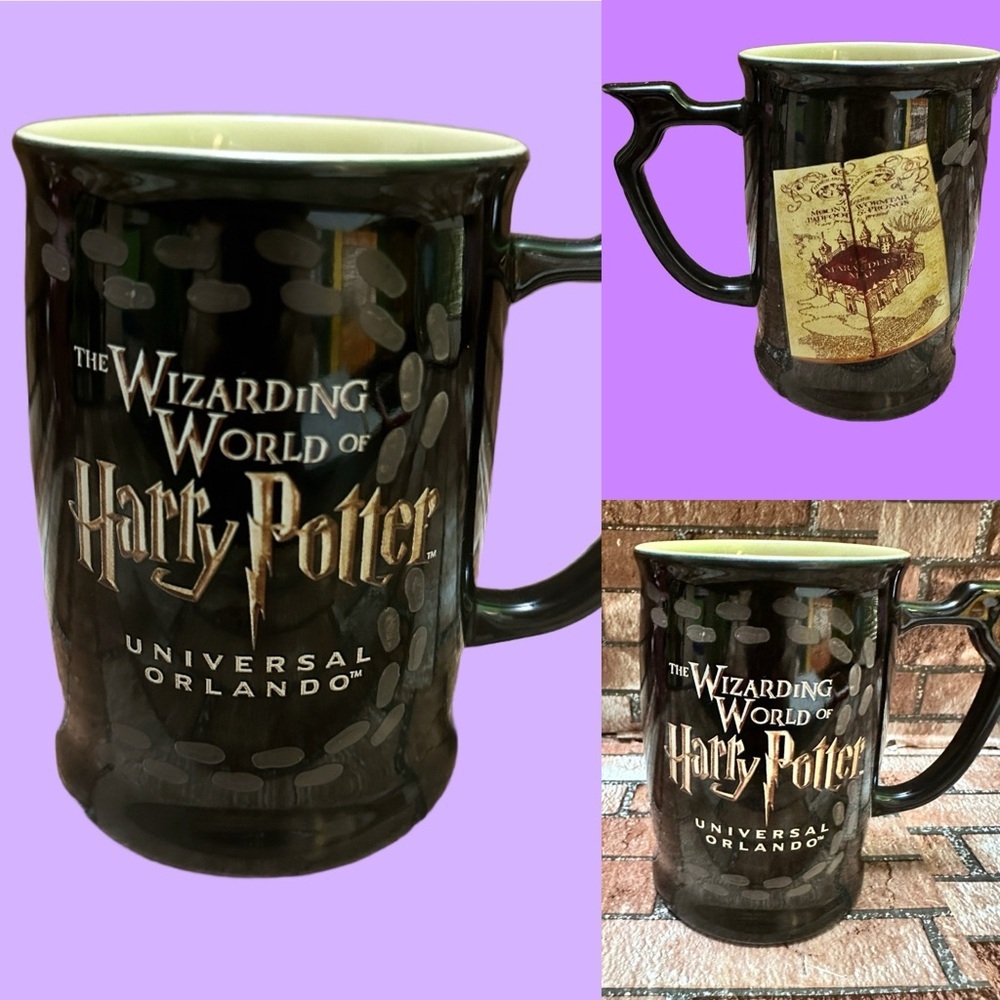 Warner Bros Black Ceramic Mug with Magical Harry Potter Design